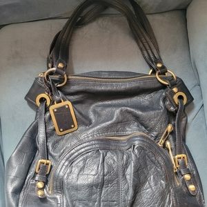 B. Makowsky black leather hobo bag